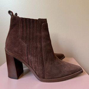 Vince Camuto Brown Suede Boots Womens Size 8